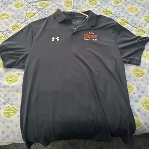 Charcoal gray UA lightweight polo